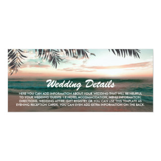 Boarding Pass Tropical Beach Wedding Details Invitation