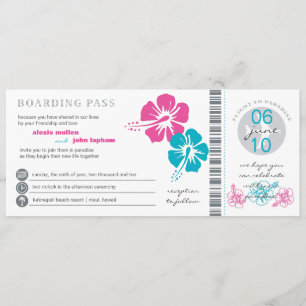 Boarding Pass Wedding Invitation