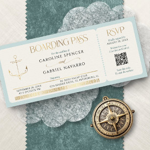Boarding Pass Wedding Invitation