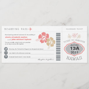 Boarding Pass Wedding Invitation