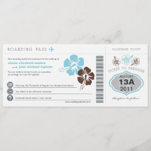 Boarding Pass Wedding Invitation