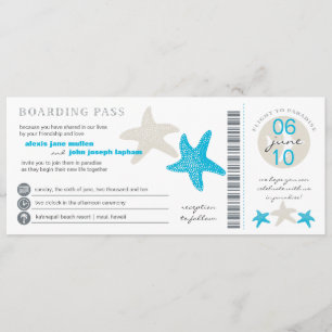Boarding Pass Wedding Invitation