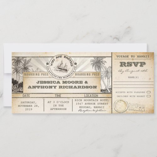 boarding pass wedding tickets_ invitations