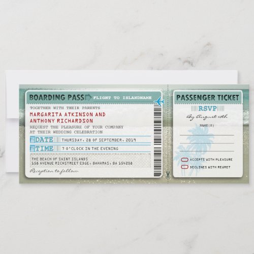 boarding pass wedding tickets_invites with rsvp invitation