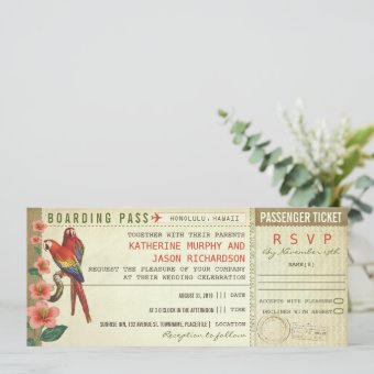 boarding pass wedding tickets with rsvp invitation | Zazzle Boarding pass wedding tickets with rsvp invitation | Zazzle