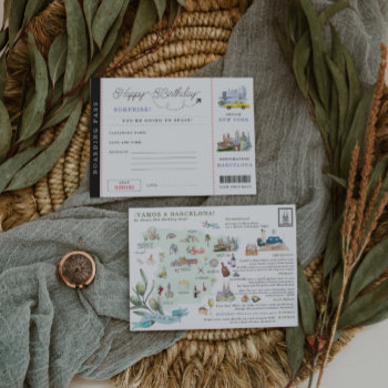 Boarding Pass | Weekend In Spain Invitation by IYHTVDesigns at Zazzle