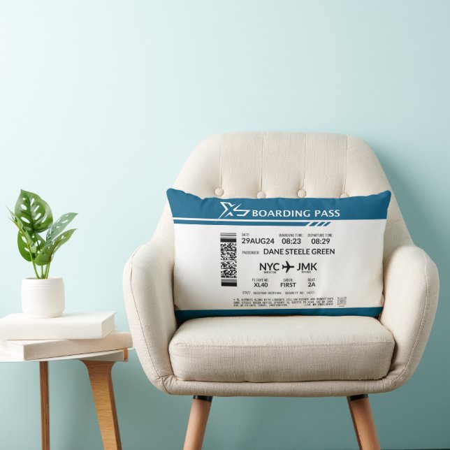 Boarding Pass - XL Throw Pillow (Chair)
