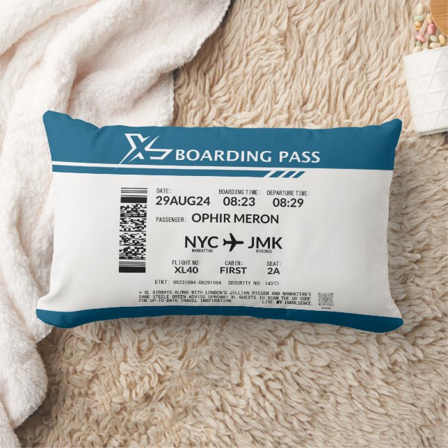 Boarding Pass - XL Throw Pillow (Blanket)