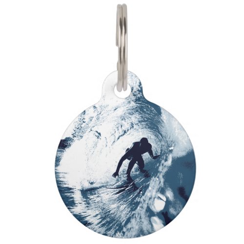 Boarding Trybe Tube Hawaiian Surf Graphic Pet ID Tag