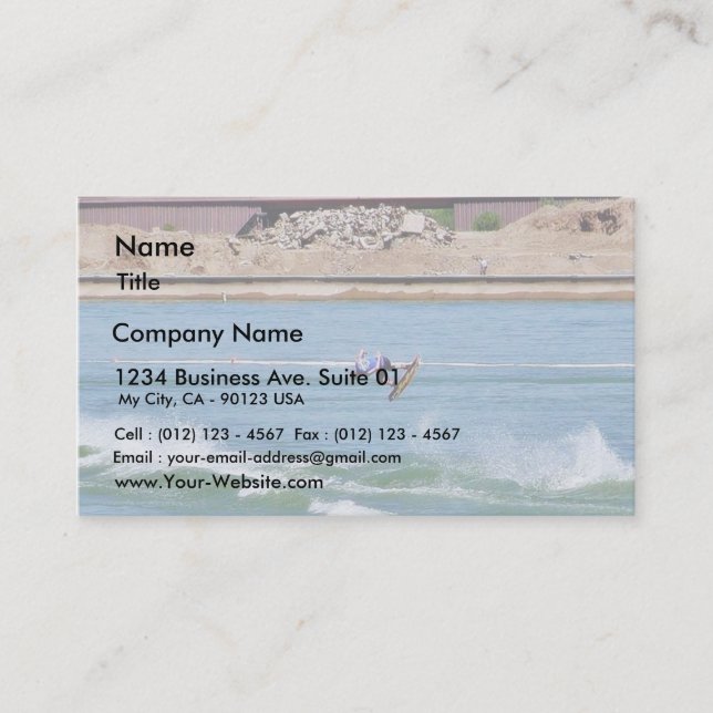 Boarding Water Surfing Business Card (Front)