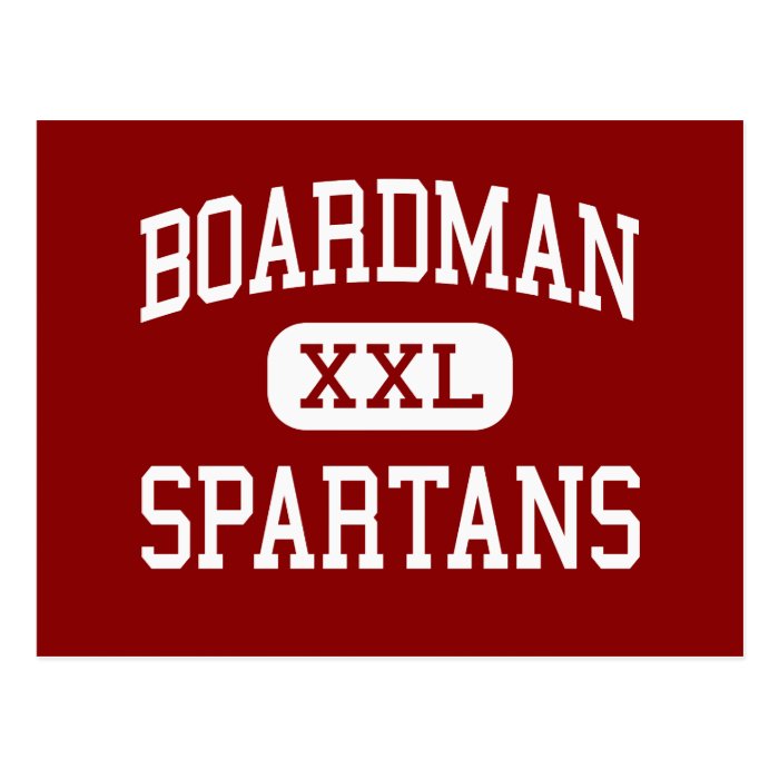 Boardman   Spartans   High School   Boardman Ohio Postcard