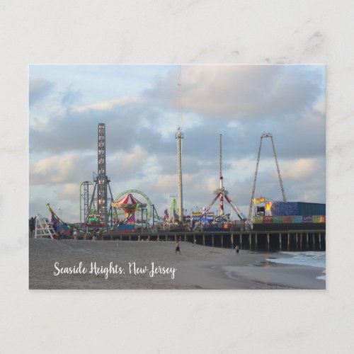 Boardwalk Amusement Rides Postcard