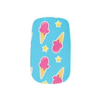 Boardwalk Bliss: Ice Cream & Stars Minx Nail Art