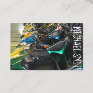 Boardwalk Carnival Bumper Cars Amusement Park Fun Business Card