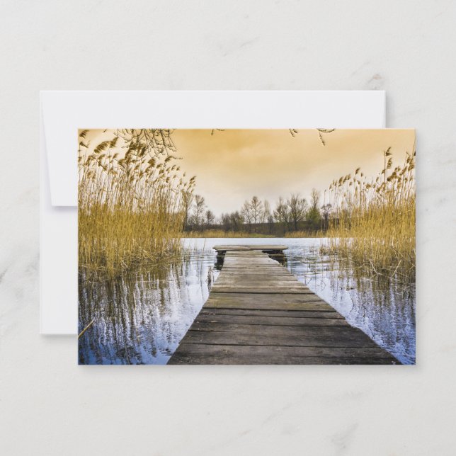 Boardwalk Dock on Ukraine River Thank You Card (Front)
