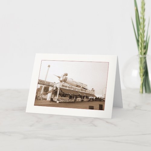 Boardwalk Food Stand Blank Greeting Card