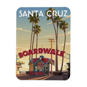 Boardwalk in Santa Cruz California Travel Magnet