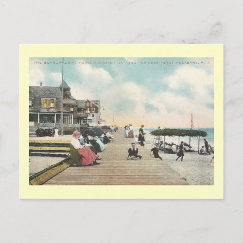 Boardwalk Point Pleasant New Jersey Vintage Postcard