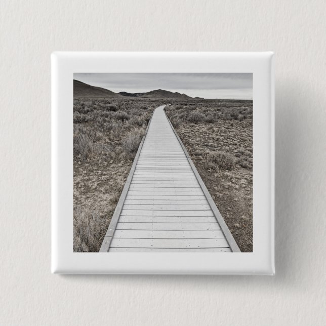 Boardwalk through the desert button (Front)