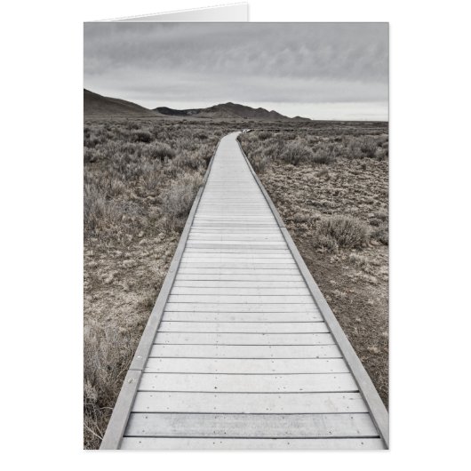 Boardwalk through the desert cards (Front)