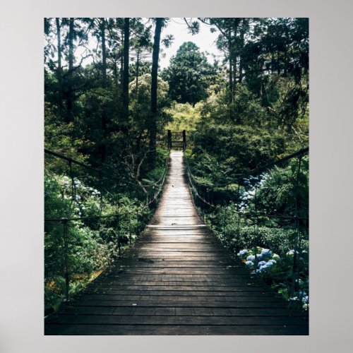 Boardwalk Through The Forest Poster