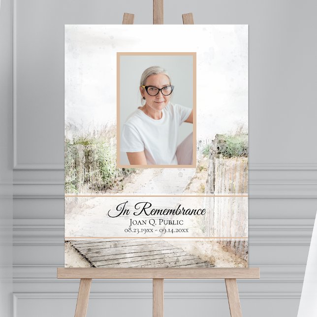 Boardwalk to Beach Celebration of Life Funeral Foam Board (Creator Uploaded)