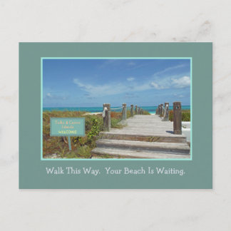 BOARDWALK TO BEACH/YOUR BEACH IS WAITING Postcard