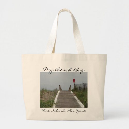 Boardwalk to the Beach Large Tote Bag