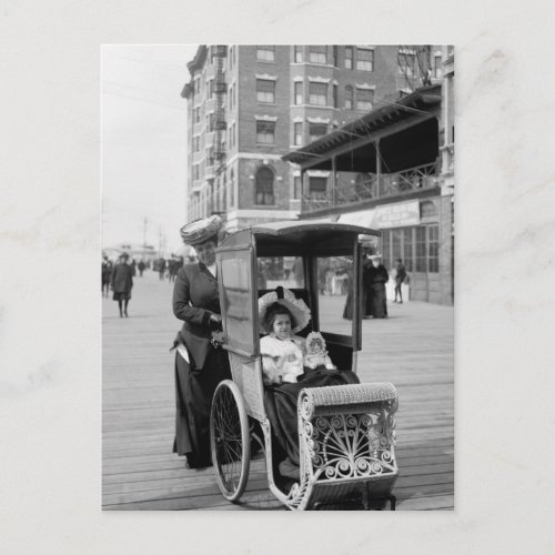 Boardwalk Transport 1905 Postcard