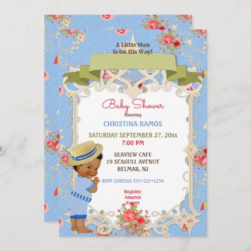 Boardwalk Victoriana Beach Summer Baby Shower Invitation