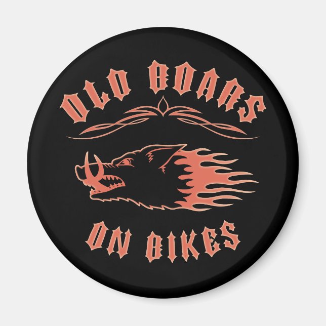 Boars on Bikes Magnet (Front)