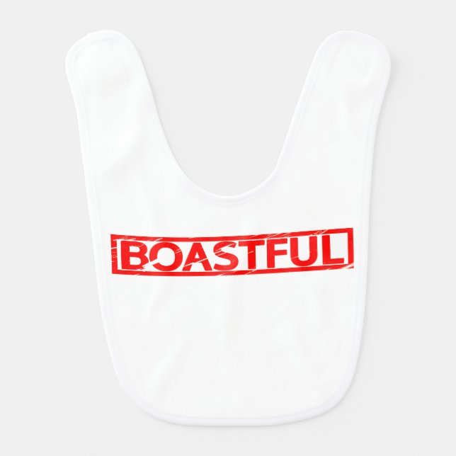 Boastful Stamp Baby Bib (Front)