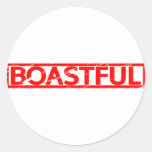 Boastful Stamp Classic Round Sticker