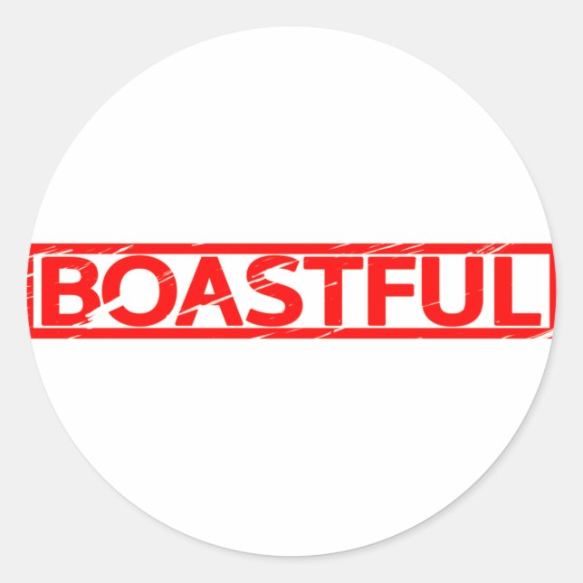 Boastful Stamp Classic Round Sticker (Front)