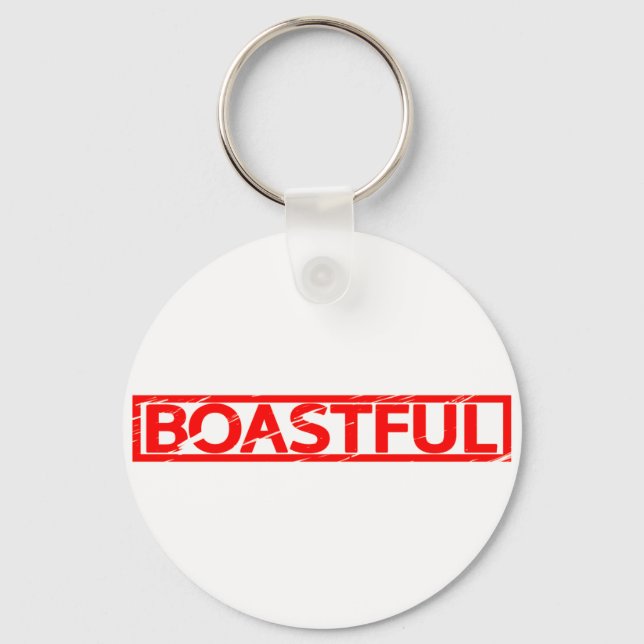 Boastful Stamp Keychain (Front)