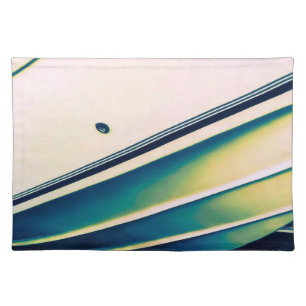 Boat Abstract in Blue Cloth Placemat