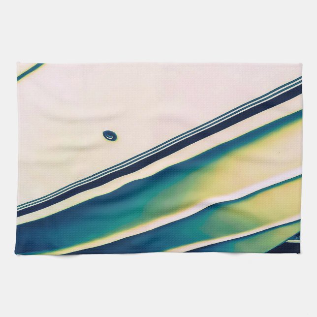 Boat Abstract in Blue Kitchen Towels (Horizontal)
