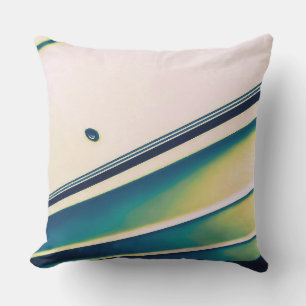 Boat Abstract in Blue Outdoor Pillow
