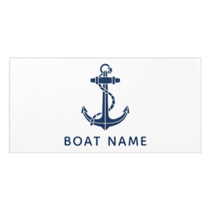 Boat Anchor and Name Family Crew Trip Custom Door Sign