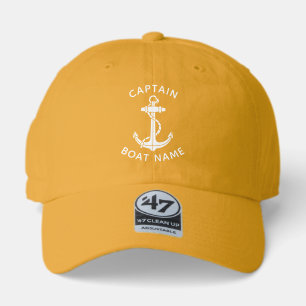 Boat Anchor and Name Nautical Captain Custom 47 Brand Hat