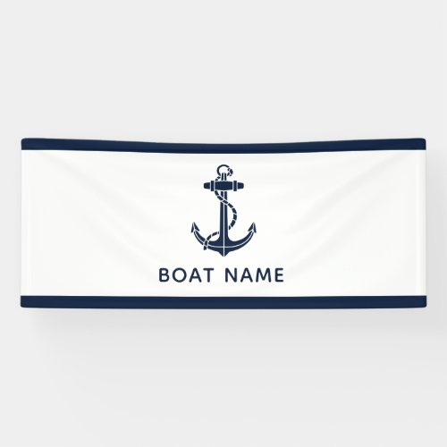 Boat Anchor and Name Nautical Custom Banner