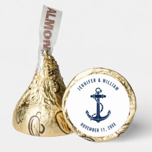 Boat Anchor Beach Nautical Wedding Custom Hershey®'s Kisses®