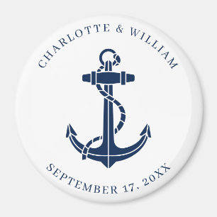 Boat Anchor Beach Wedding Favors Magnet