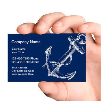 Boat Anchor Business Cards by Luckyturtle at Zazzle