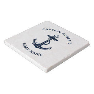 Boat Anchor Captain Name Nautical Custom Trivet