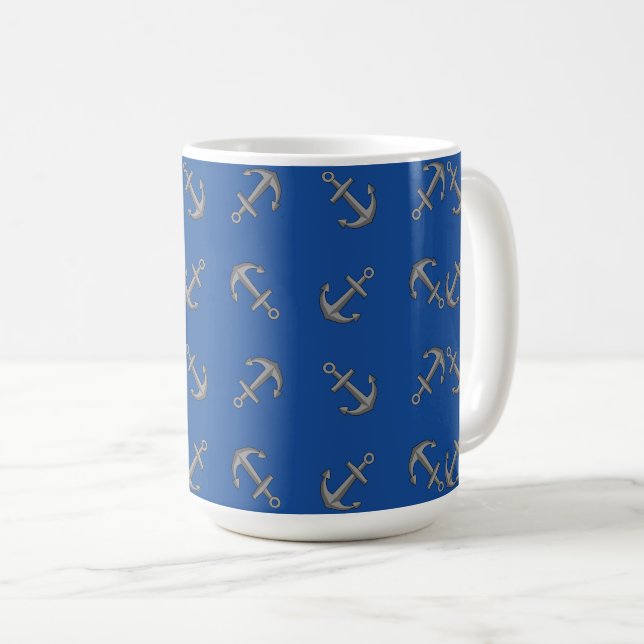 Boat Anchor Cartoon Coffee Mug (Front Right)