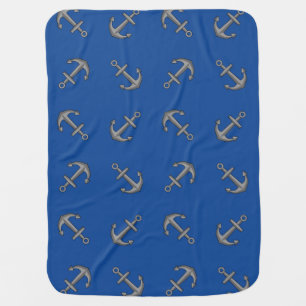 Boat Anchor Cartoon Pattern Baby Blanket