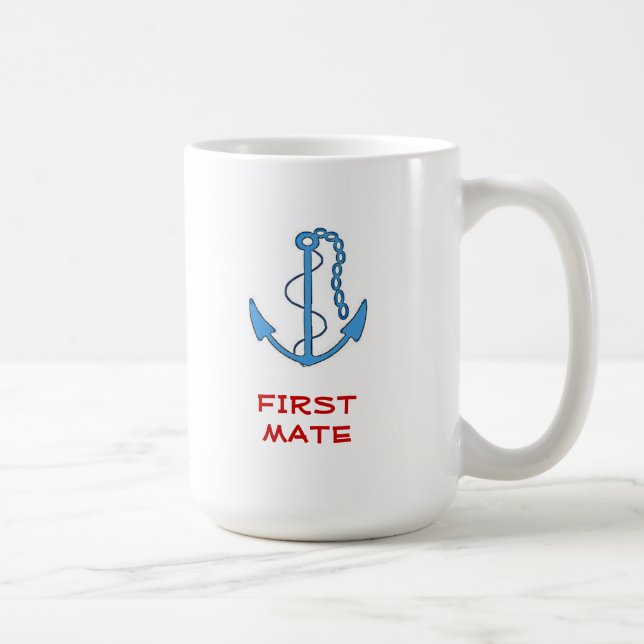 Boat Anchor First Mate Coffee Mug (Right)