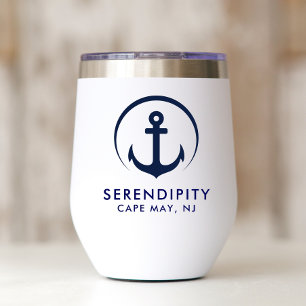 Boat Anchor Logo Thermal Wine Tumbler
