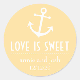 Boat Anchor Love Is Sweet Labels (Gold)